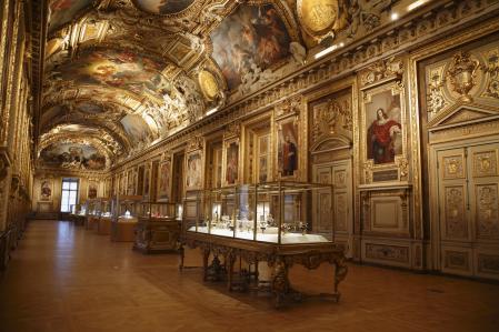 Aspecto de la Galerie d’Apollon del museo del Louvre de Paris
© 2020, Musée du Louvre / Antoine Mongodin.
