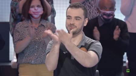 Pablo Díaz, durante el programa 500 de 'Pasapalabra'