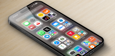 Apps agrupadas en carpetas en un iPhone