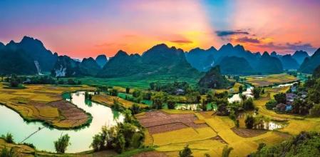 Paisaje de los arrozales de Sapa.