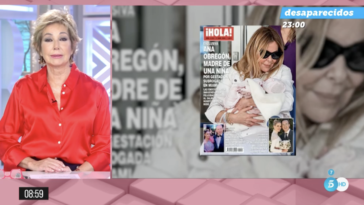 Lluvia de críticas a Ana Rosa por apoyar a Ana Obregón y su gestación subrogada