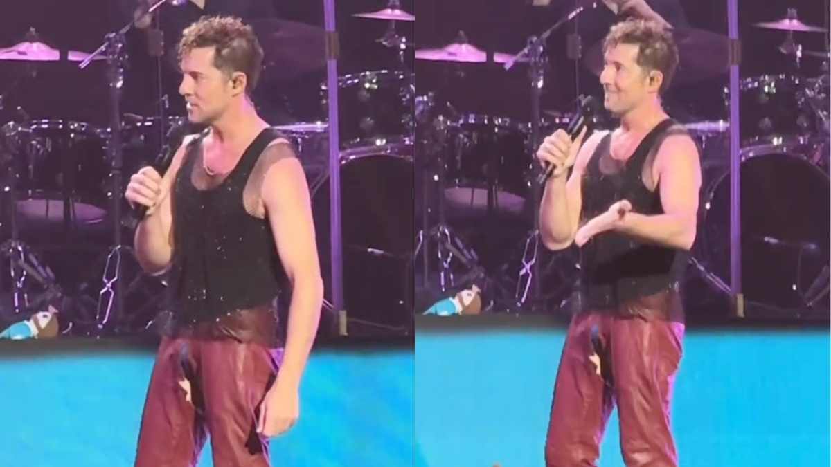 El comprometido momento de David Bisbal en pleno concierto tras sufrir una rotura de su pantalón por su entrepierna: “¿Esto qué es?”